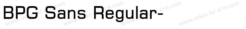 BPG Sans Regular字体转换